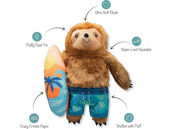 Fringe Studio Plush Dog Toy, Makin’ Waves