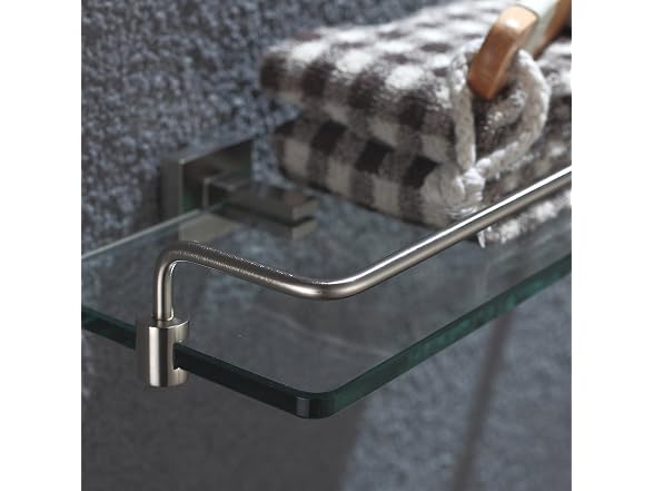 Kraus Bathroom Accessories - Shelf with Railing in Brushed Nickel