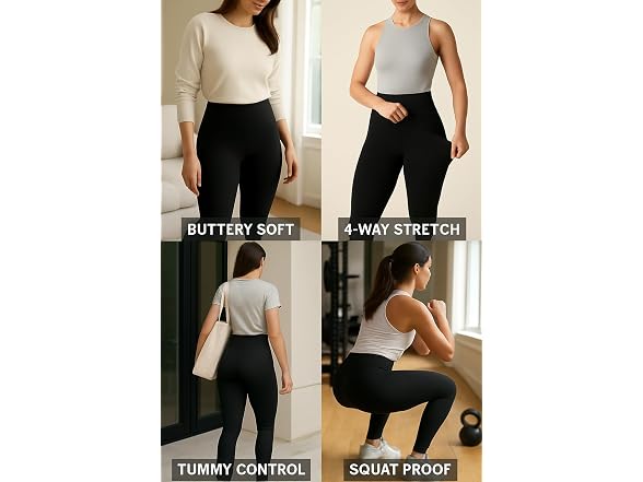 Sunzel Womens Leggings 28in S Black