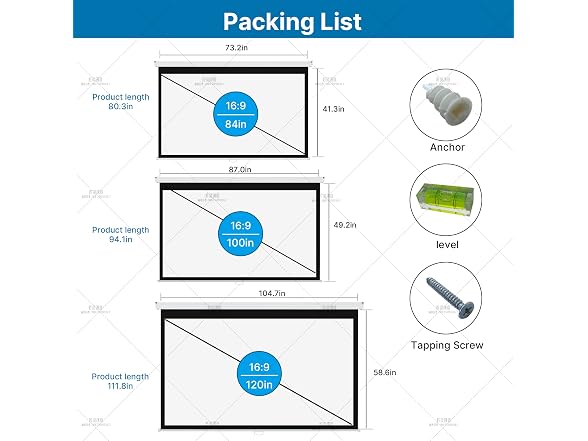 ProHT 84" Manual Projection Screen