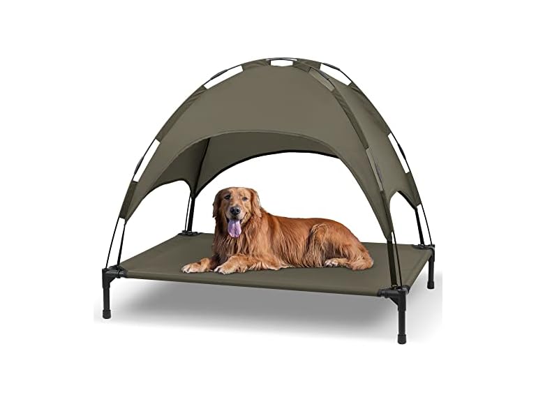 Heeyoo BC2021025050001 Elevated Dog Bed with Canopy