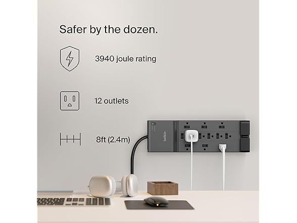 Belkin Surge Protector Power Strip w/ 12 Outlets