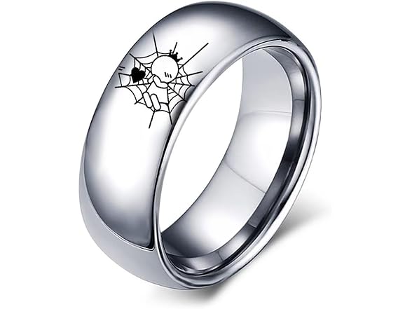 AJZYX Spiderman Couples Ring