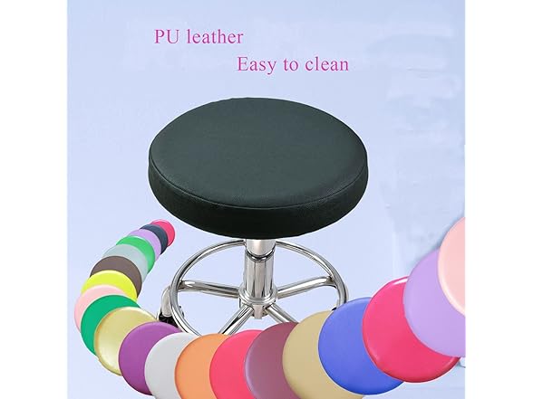 Levoberg Round Stool Cover Faux Leather