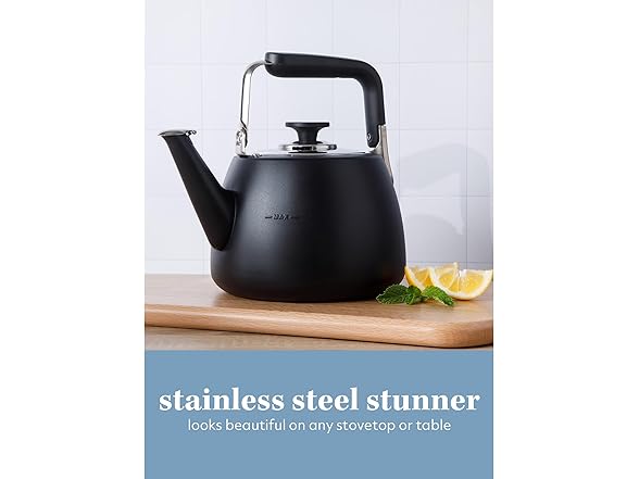 Sur La Table 2qt Steel Kettle Black