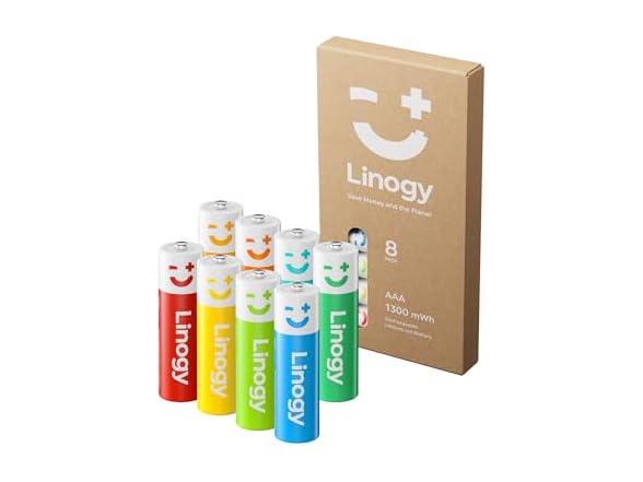 LINOGY 1.5V Rechargeable AAA Lithium Batteries