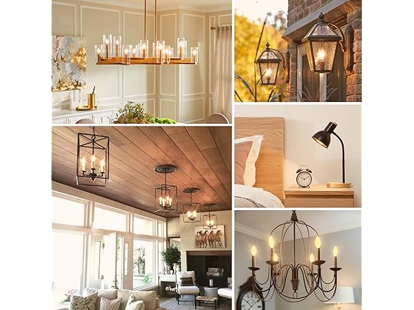 6-Pack Dimmable E12 LED Candelabra Bulbs 60W