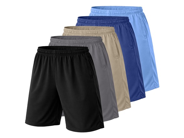 3Pk Or 5Pk Mens Poly Tech Lounge Shorts