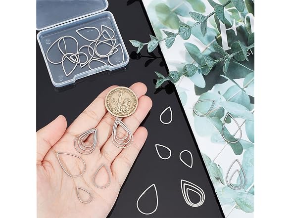 UNICRAFTALE 3 Sizes About 36pcs Teardrop Charm