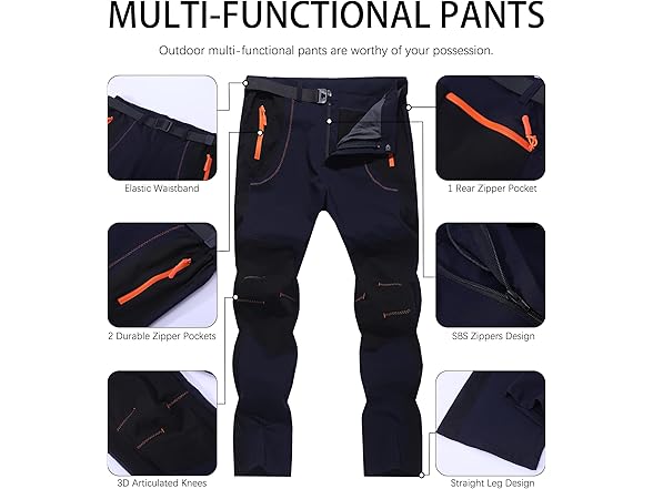 NIODGONIA Men's Hiking Cargo Pants