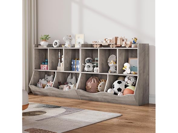 GAOMON Kids Toy Bookshelf Storage, Grey