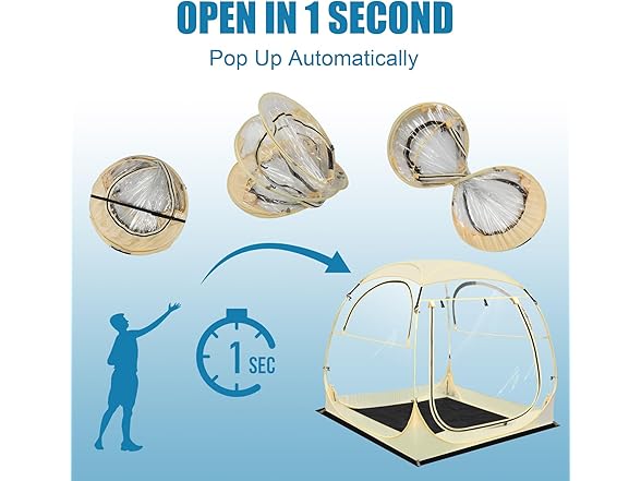 Pop-Up Sports Shelter Tent (1-6 Person)