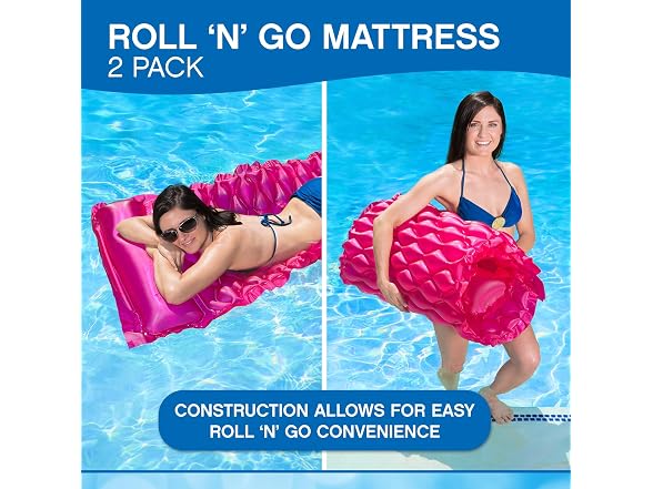 Poolmaster 2-Pack Roll ’N Go Inflatable Floats
