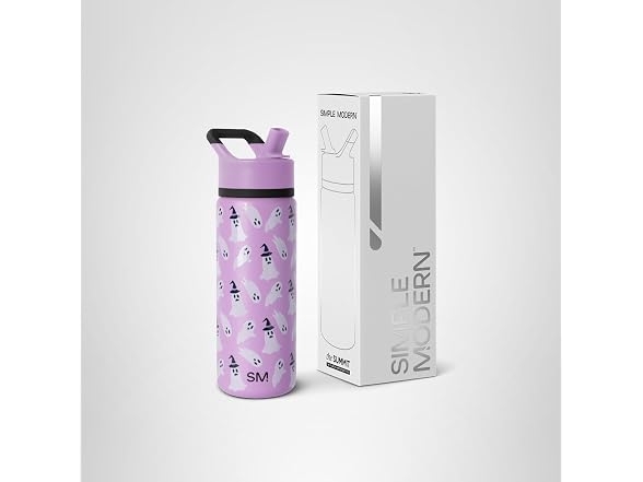 Simple Modern Halloween Kids Summit Water Bottle with Straw Lid 18oz - Gallery 9