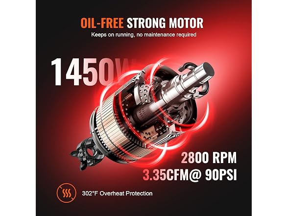 6.3 Gallon Air Compressor, 2 HP 3.35 CFM@90PSI