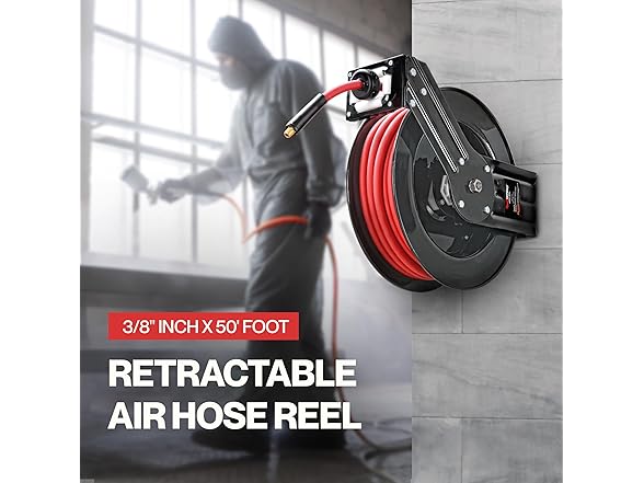 ReelWorks Air Hose Reel 3/8" Inch x 50ft 300 PSI