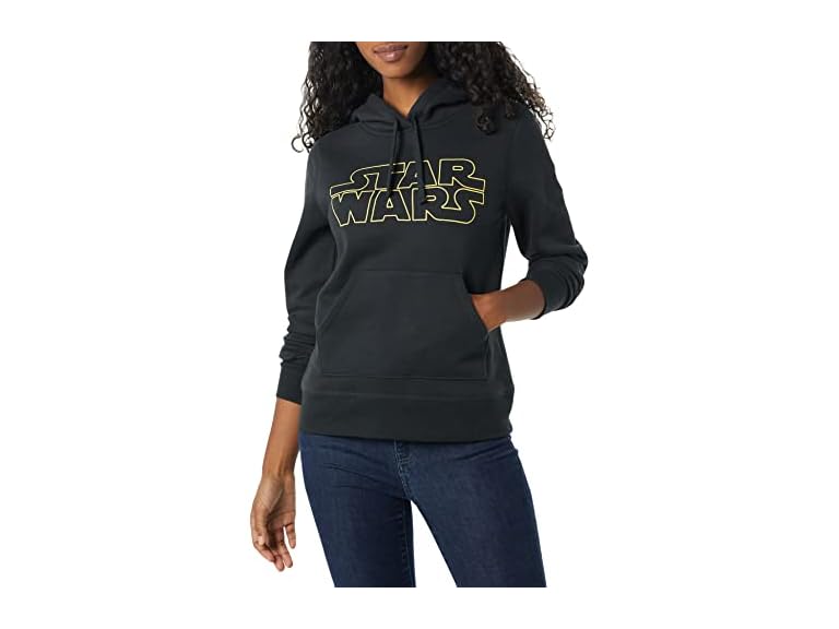 Amazon Essentials Disney | Marvel | Star Wars | Princess Women's Fleece Pullover Hoodie Sweatshirts (Available in Plus Size), Star Wars Logo, 4X