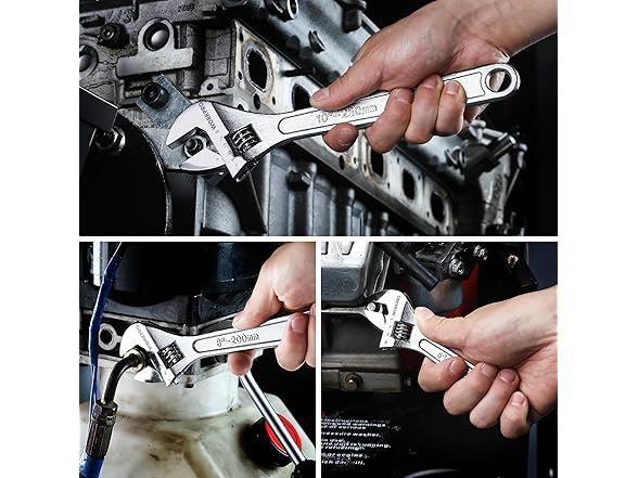 WORKPRO 3pc Chrome Wrench Set