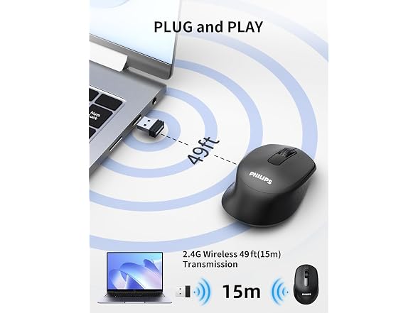 Philips Ergonomic Wireless Mouse