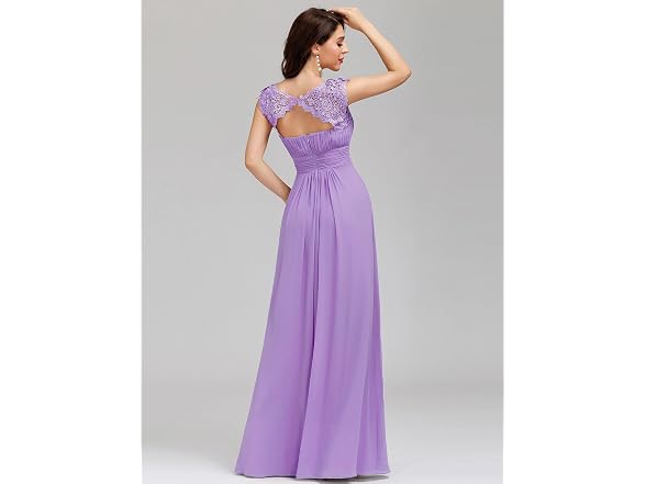 Ever-Pretty Women (18) Cap Sleeve Ruched Lace Us18