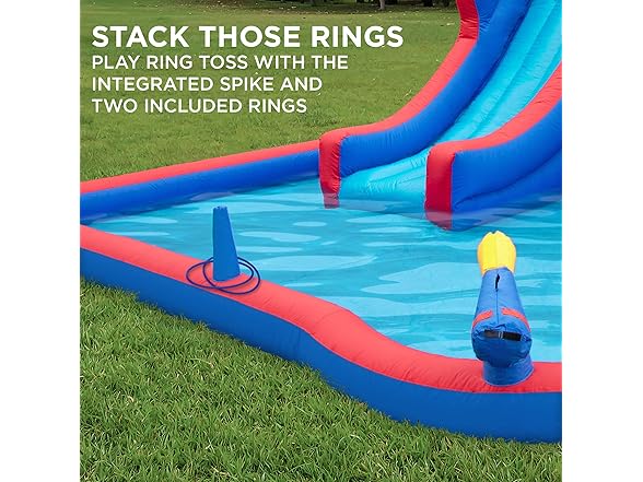 Sunny & Fun 2-in-1 Bounce & Blast Inflatable Water Slide Park