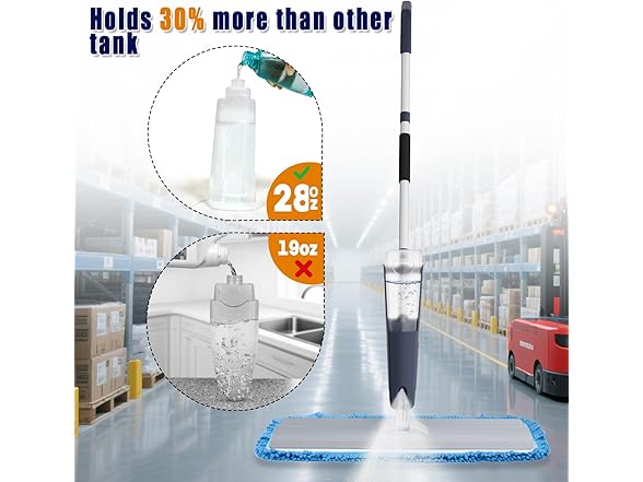 UNCLE ROCK 24" Mop for Floor Cleaning