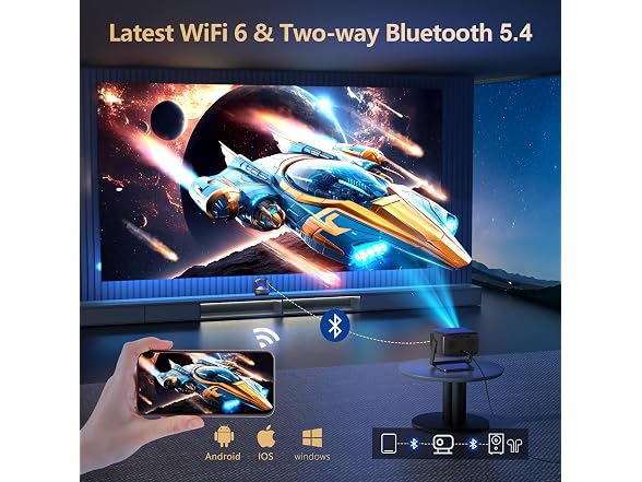 Goiaey 4K Outdoor Projector Auto Focus