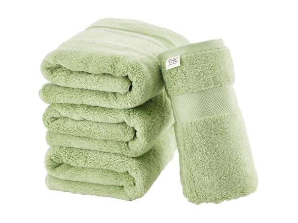 Towel Laboratory Luxury Bath Towel (30x54 inches) Matcha 4PK