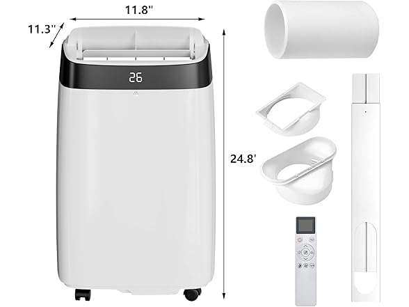 AutoSteelix 10,000 BTUs Portable Air Conditioner with Remote