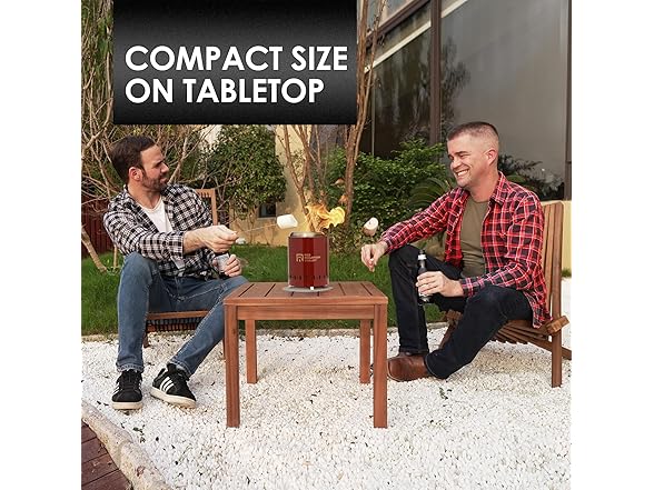 Red Mountain Valley Smokeless Tabletop Fire Pit, Red