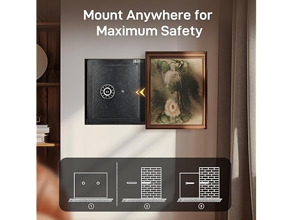 ADIMO Biometric Safe Box 1.6 CuFt. w/ Touchscreen