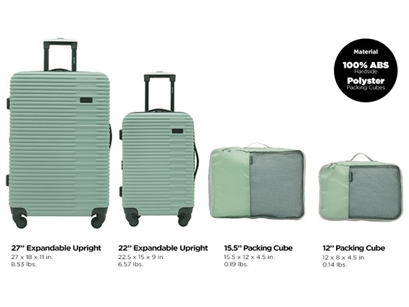 kensie Hillsboro Luggage & Travel 4 Piece Set
