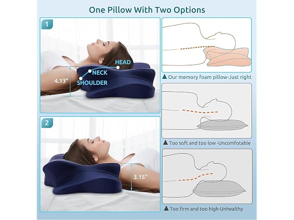 DONAMA Cervical Pillow Darkblue Standard