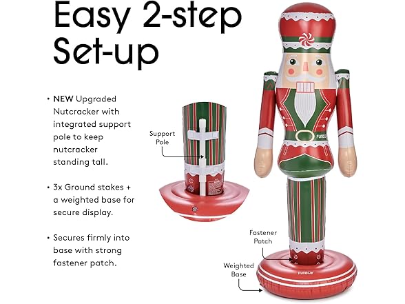 FUNBOY FUNBOY Peppermint Inflatable Nutcracker