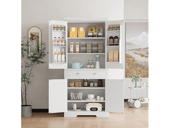dainslef Kitchen Pantry Storage Cabinet,72 Inch
