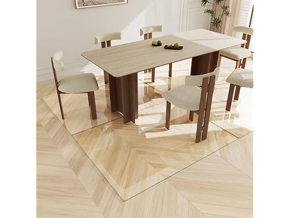 Koonmi 45" x 53" Upgraded Glass Chair Mat