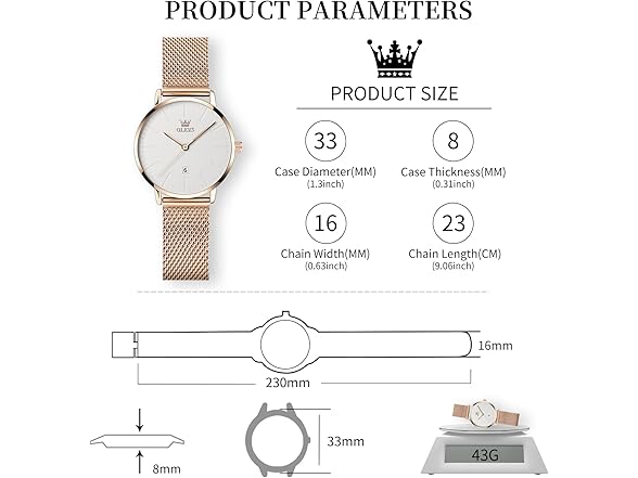 OLEVS Women’s Mesh Quartz Watch