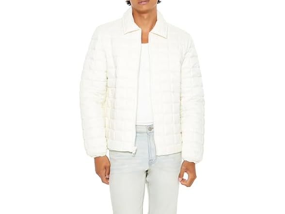 Forever 21 (XL) Quilted Zip-Up Bomber Jacket