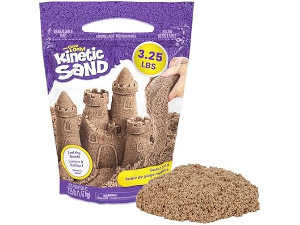 Kinetic Sand, 3.25lbs Beach Play Sand