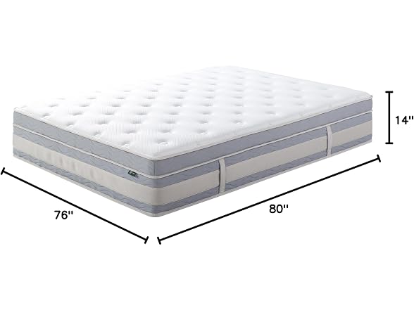 Zinus 14 Inch Cooling Comfort Support Hybrid King Mattress