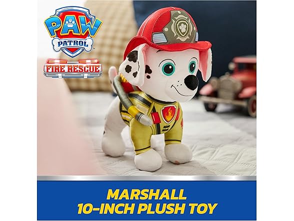 Paw Patrol: Fire Rescue Marshall, Plush Toy