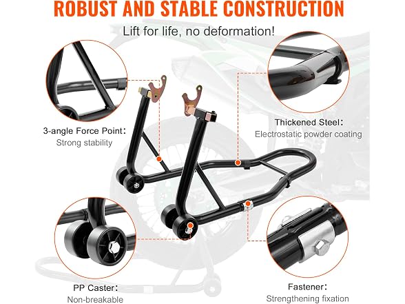 Motorcycle Stand Lift, 850lbs Front Rear Combo