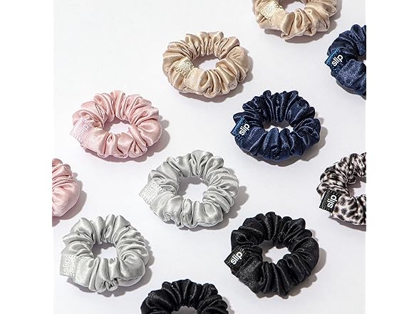 slip Silk Minnie Scrunchies - Set of 12, Classic