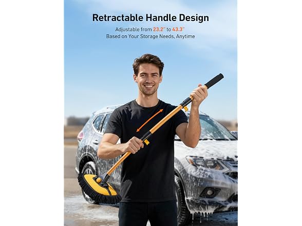 AstroAI Car Wash Brush, 43in Handle