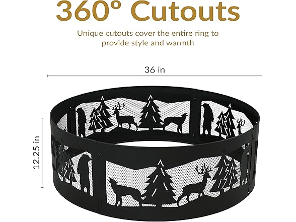 Sunnydaze 36-Inch Outdoor Fire Ring