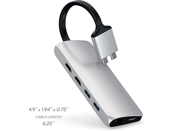 Satechi USB-C Dual Multimedia Adapter with Dual 4K HDMI