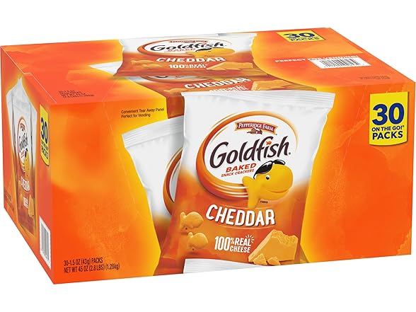 30PK Goldfish Cheddar Crackers, 1.5 oz.