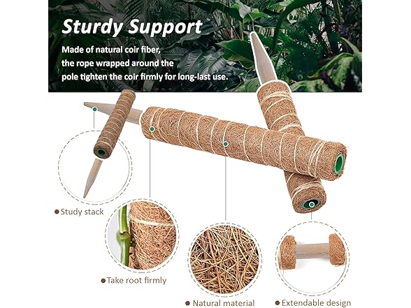 AVELOTUUG Moss Pole 164 Inch 8 Pack