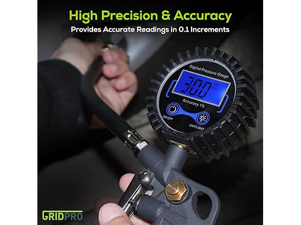 GRIDPRO GRIDPRO Digital Tire Pressure Gauge wit