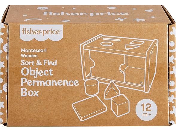 Wood Montessori Toy Object Permanence Box Sort & Find